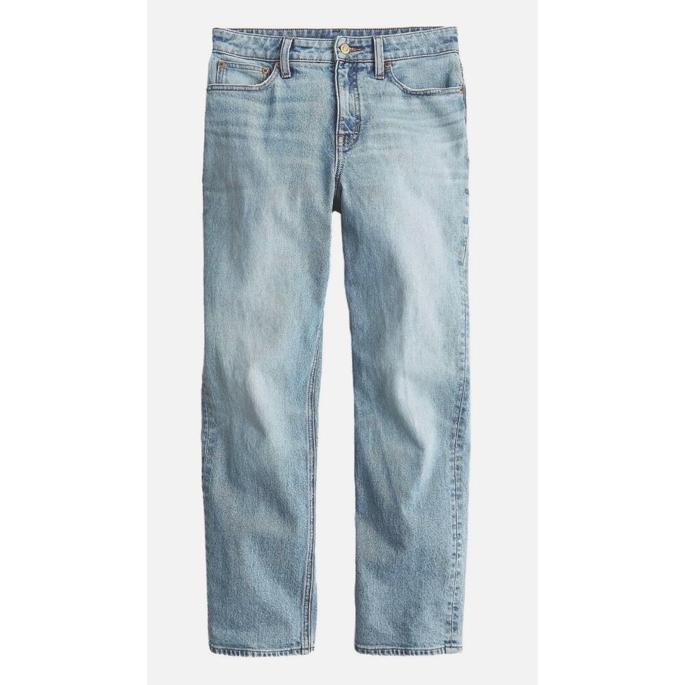 J Crew Classic Straight Jeans High Rise Ankle Denim 30P Petite Light Wash NWT